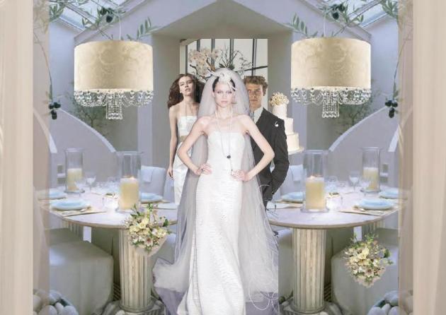 The visual language of a wedding inspiration board can overcome this problem